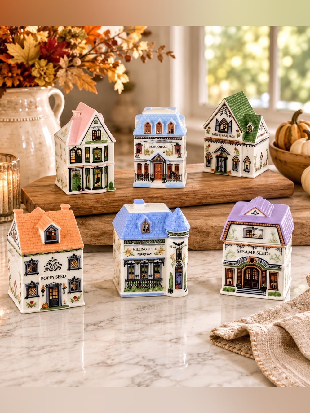 Lenox Spice Village Halloween 6-Piece Spice Jar Set NIB 2026 New Release